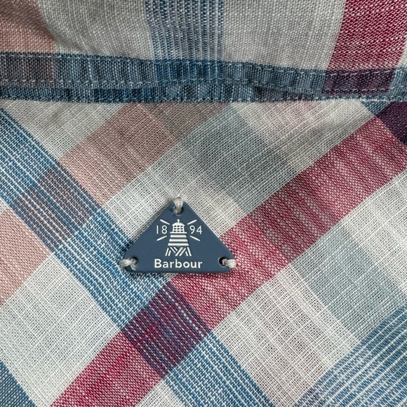 Barbour Coastal Collection Harbourside Dress Size 4 Skyline Blue Check size 6 - Picture 4 of 8